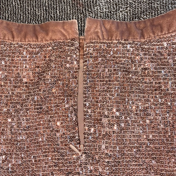 Free People Sparkling Sequin Mini Skirt - Rose Gold - Picture 6 of 9